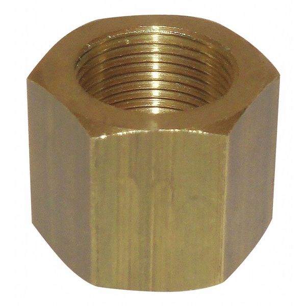 Panel Nut, 15/32-32, Hex, Brass, Plain, PK2