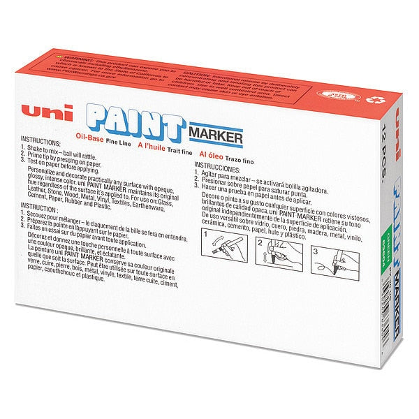 Permanent Paint Marker, Medium Tip, Green Color Family, Paint