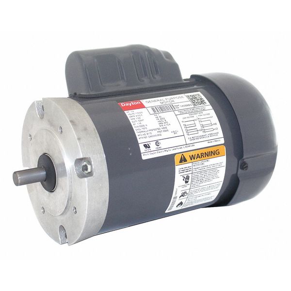 Capacitor-Start General Purpose Motor, 1/4 HP, 42CZ Frame, 115/230V AC Voltage, 1,725 Nameplate RPM