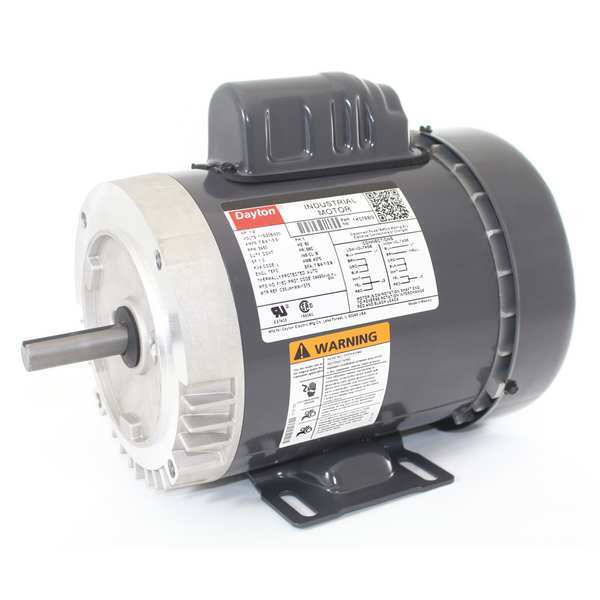 Capacitor-Start General Purpose Motor, 1/2 HP, 115/208-230V AC Voltage, 56C Frame