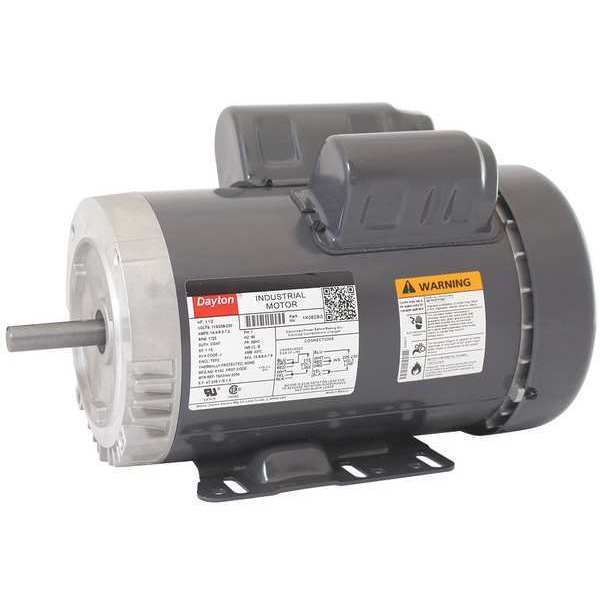 Capacitor-Start/Run General Purpose Motor, 1 1/2 HP, 115/208-230V AC Voltage, 56HC Frame