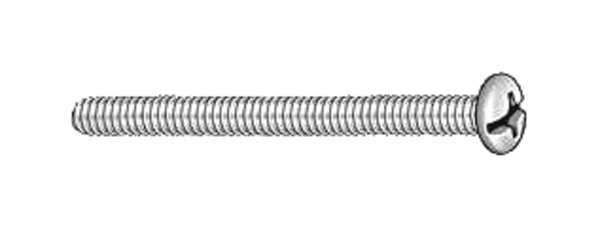 #10-32 x 1 in Combination Phillips/Slotted Round Machine Screw, Zinc Plated Steel, 100 PK