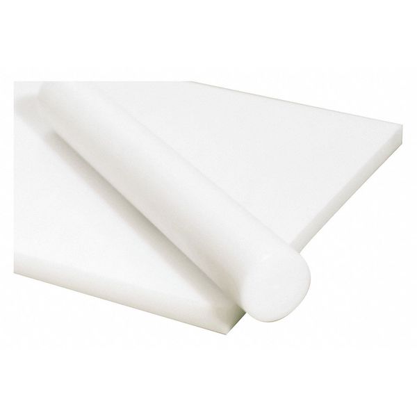 White Acetal Copolymer Rod Stock 8 ft. L, 1-3/4