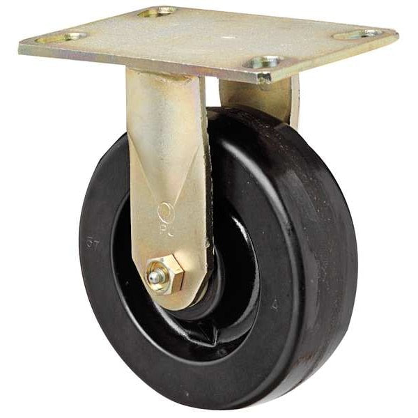 Rigid Plate Caster, Phenolic, 6 in, 1650 lb