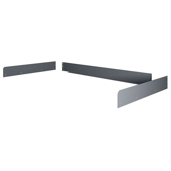 Side and Back Rail Kit, 48Wx30Dx3 H, Gray