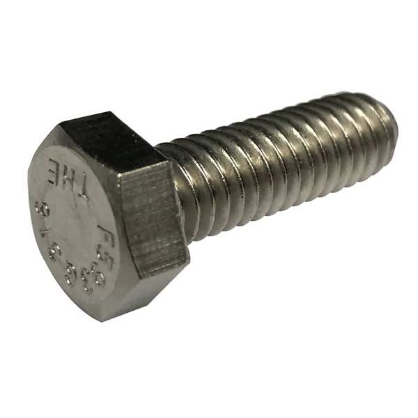 #10-32 x 1-1/4 in Hex Hex Machine Screw, Plain Stainless Steel, 100 PK