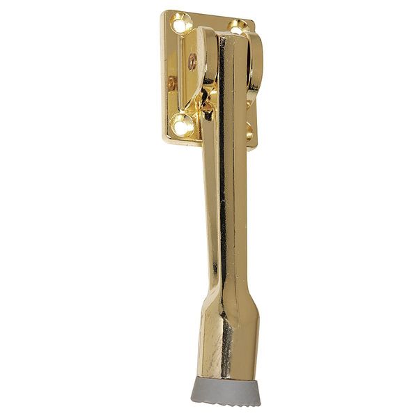 Lever Door Holder, Satin Brass, Cast Brass