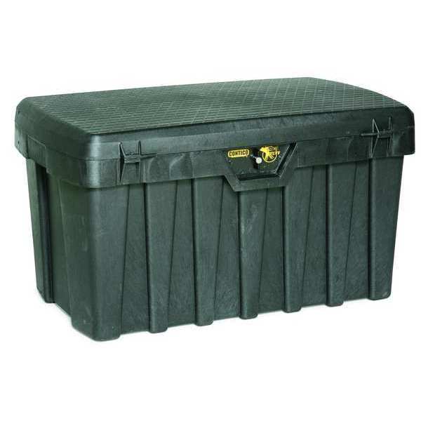 Portable Tool Box, Structural Foam, 37 in Overall W, 21 in Overall D, 20 in Overall H, Keyed, Black