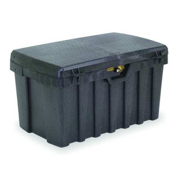 Portable Tool Box, Structural Foam, 37 in Overall W, 21 in Overall D, 20 in Overall H, Keyed, Black