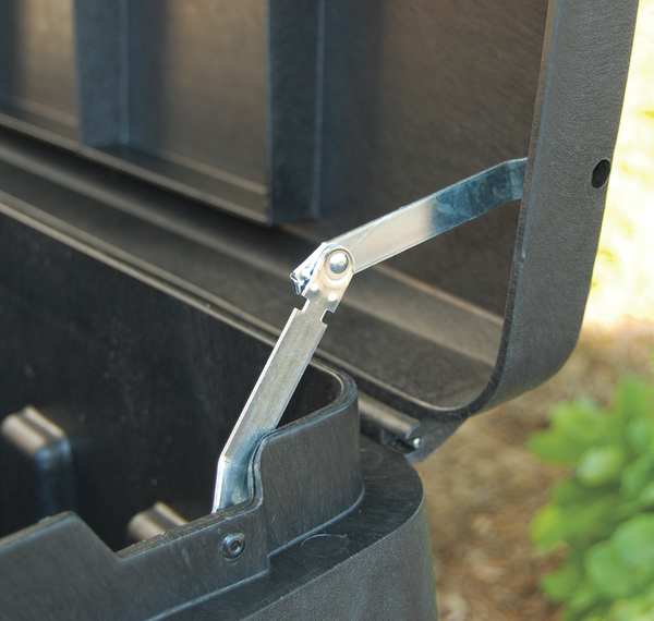 Portable Tool Box, Structural Foam, 37 in Overall W, 21 in Overall D, 20 in Overall H, Keyed, Black