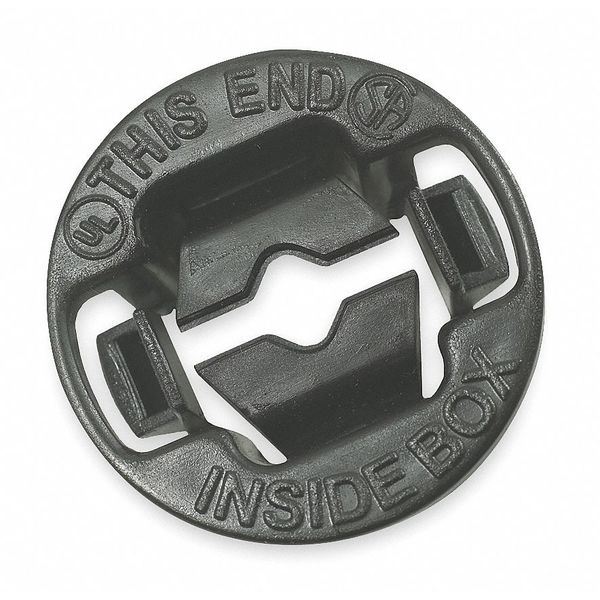 Non-Metallic Sheath Cable Connector, Push-In, Insulated, Thermoplastic, 1/2 in Size, 5/8 in L, Black