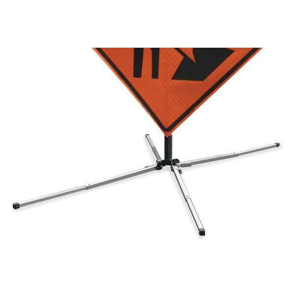 Sign Stand, Traffic, Spring Base, Alum