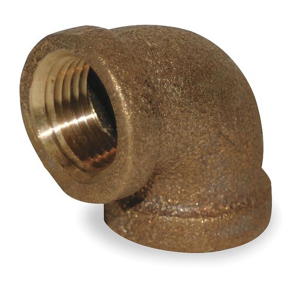 Red Brass 90 Degrees Elbow, FNPT, 3