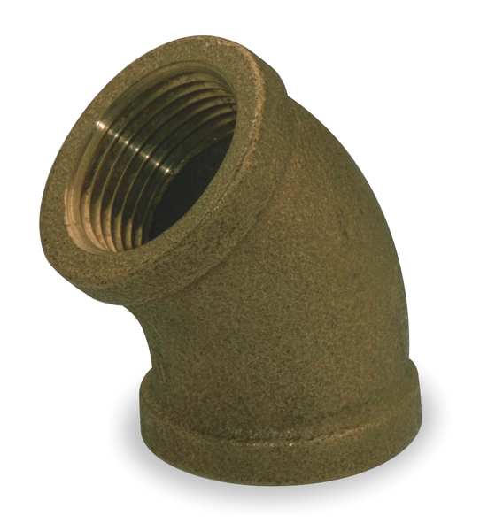 Red Brass 45 Degrees Elbow, FNPT, 3/4