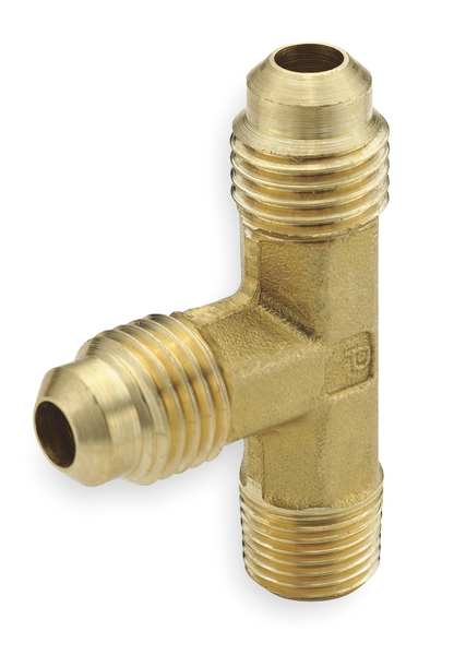 Male Run Tee, Brass, Tube x MNPT, PK10