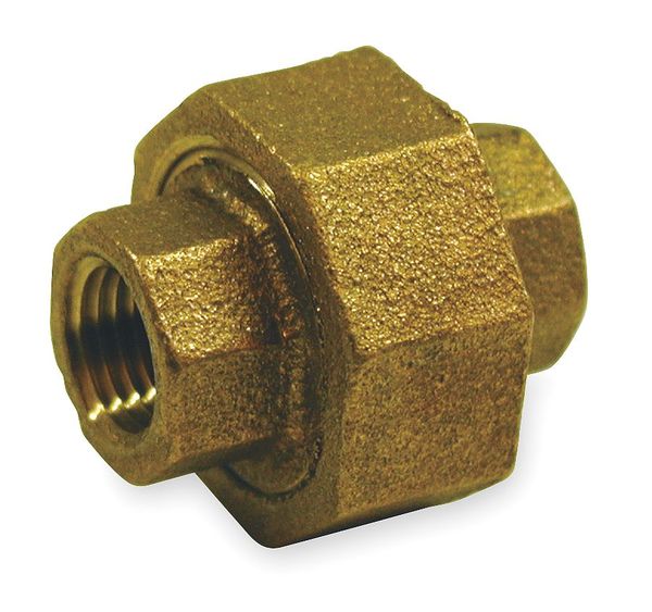 Red Brass Union, FNPT, 1/2