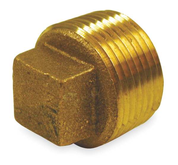 Red Brass Cored Plug, MNPT, 2-1/2