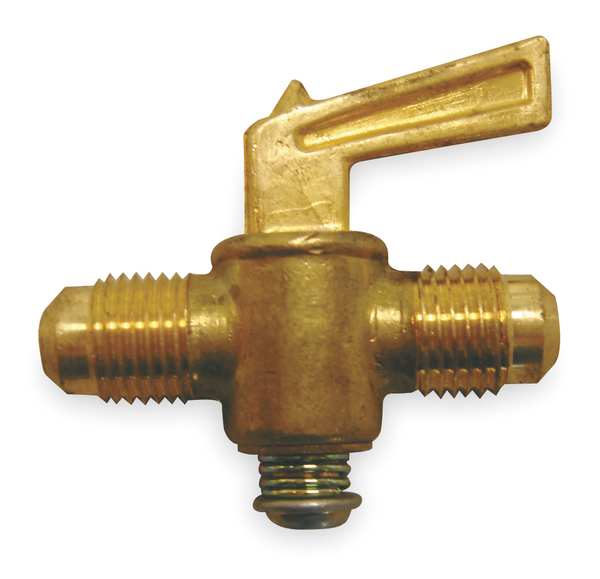 Ground Plug Valve, 45 Deg, 5/16 In, Brass