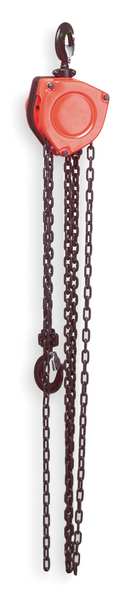 Manual Chain Hoist, 6000 lb., Lift 10 ft.