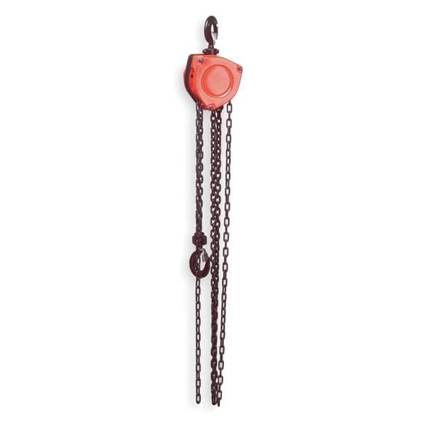 Manual Chain Hoist, 6000 lb., Lift 15 ft.