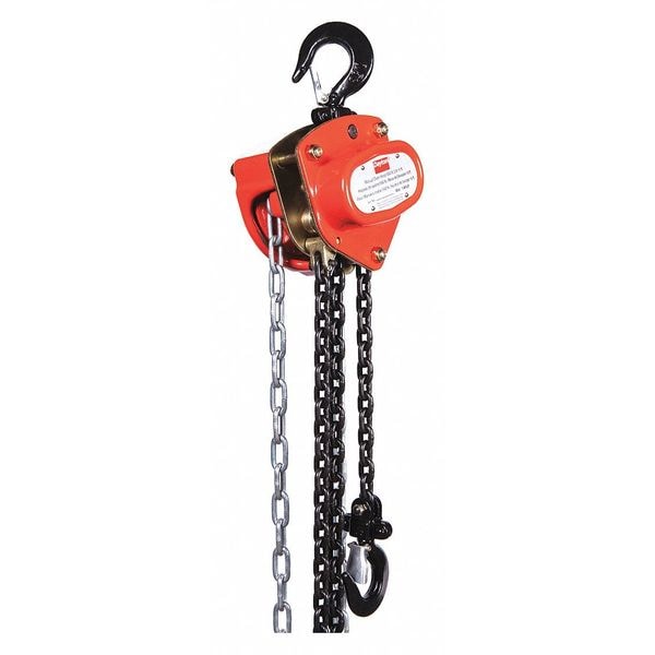 Manual Chain Hoist, 1000 lb., Lift 15 ft.