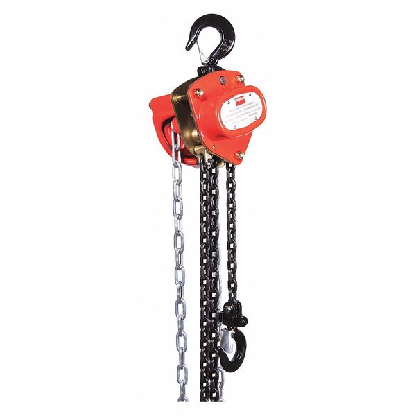 Manual Chain Hoist, 1000 lb., Lift 20 ft.