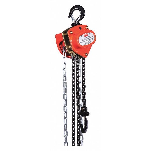 Manual Chain Hoist, 1000 lb., Lift 8 ft.