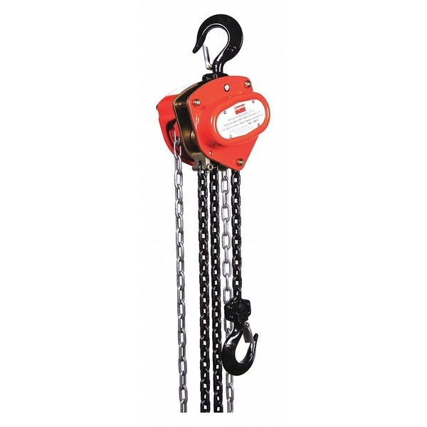 Manual Chain Hoist, 2000 lb., Lift 10 ft.