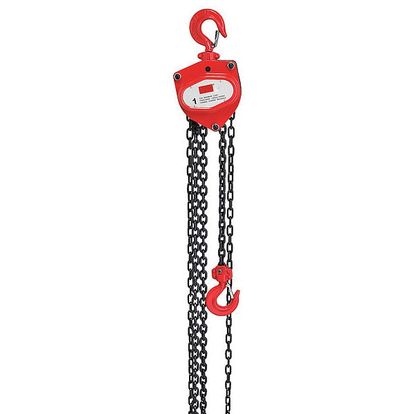 Manual Chain Hoist, 1000 lb., Lift 20 ft.