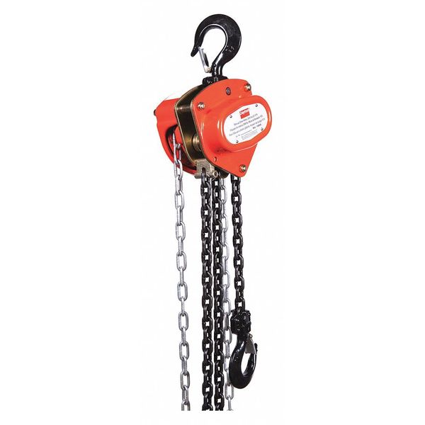 Manual Chain Hoist, 2000 lb., Lift 15 ft.