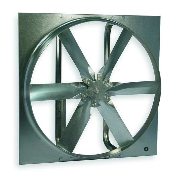 Medium Duty Exhaust Fan with Motor and Drive Package, 20 in Blade Dia, 208-230/460V AC, 1/3 hp