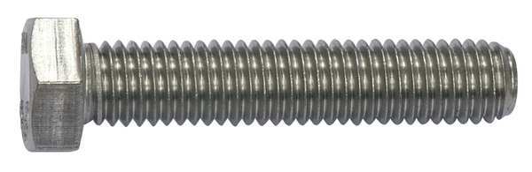 #10-32 x 1/2 in Hex Hex Machine Screw, Plain 18-8 Stainless Steel, 100 PK