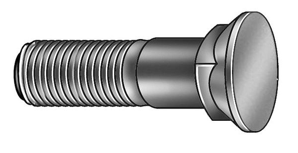 Square Neck Plow Bolt, 1-1/8