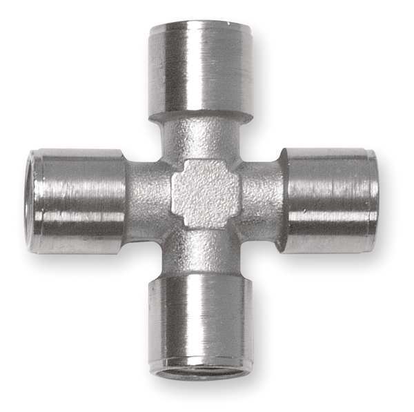 Nickel Plated Brass Cross, FNPT, 1/4