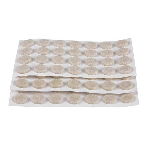 Felt Pads, Self-Stick, Round, 3/8