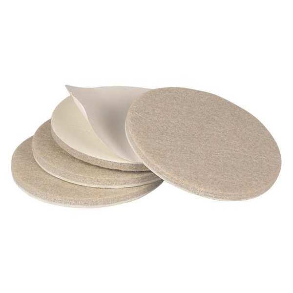 Felt Pads, Self-Stick, Round, 3