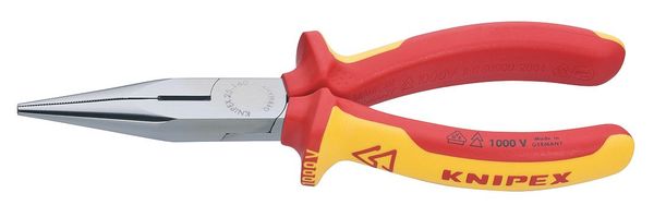 6 1/4 in Needle Nose Plier, Side Cutter Cushion Grip Handle