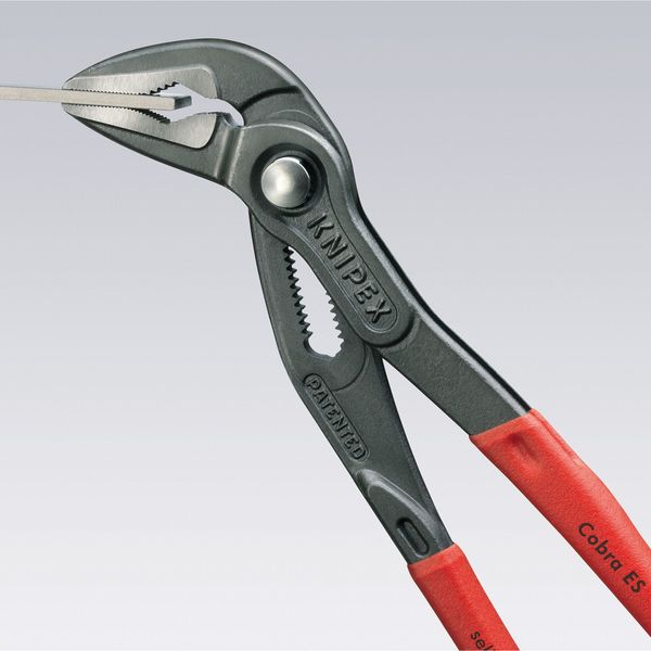 10 in Knipex Cobra V-Jaw Water Pump Plier Serrated, Plastic Grip