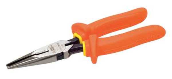 8 in Greenlee(R) Long Nose Plier, Side Cutter Insulated, Molded Handle