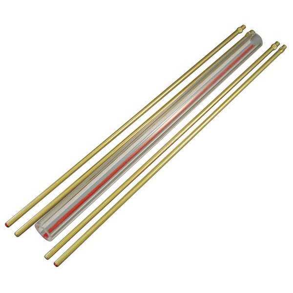 Glass Rod Kit, Red Line, 3/4In Dia, 36In L