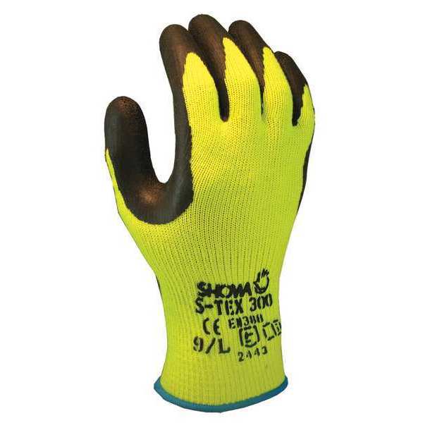 Cut Resistant Coated Gloves, 4 Cut Level, Natural Rubber Latex, S, 1 PR