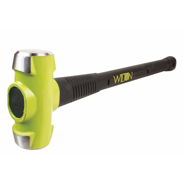 Sledge Hammer, 6 lb., 38 In, Rubber/Steel