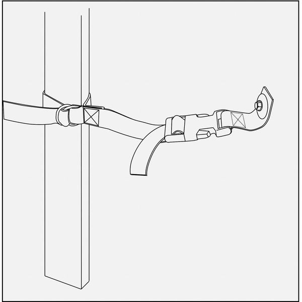 Cart-to-Wall Strap, Gray