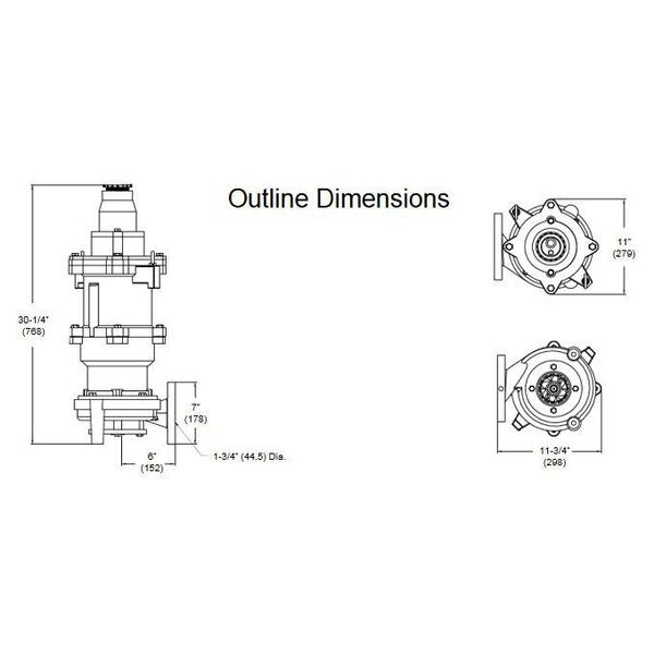Grinder Pump, 3 HP, 230 Volts, 23.1 Amps