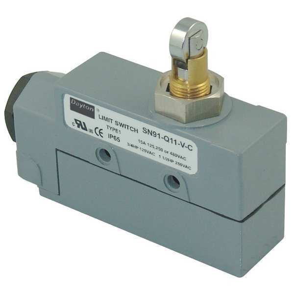 Limit Switch, Cross Roller, Plunger, SPDT, 15A @ 480V AC