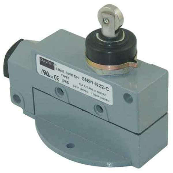 Limit Switch, Cross Roller, Plunger, SPDT, 15A @ 480V AC