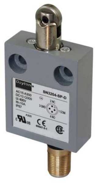 Limit Switch, Plunger, Roller, SPDT, 10A @ 300V AC