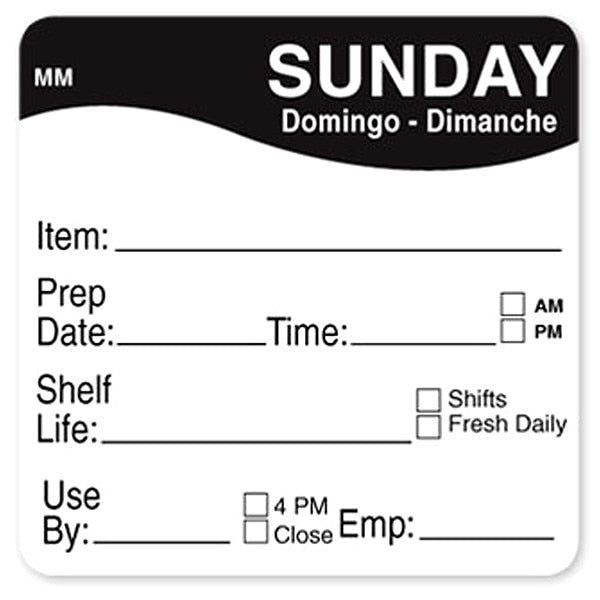 Food Safety Label, Brown/White, 2 in H