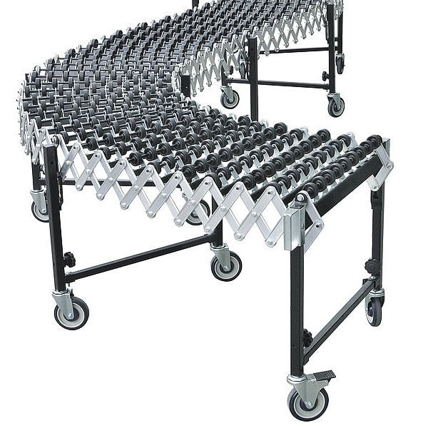 Skate Wheel Conveyor, 12 ft L, 38 9/16 in W, 200 lb/ft Max Load Capacity