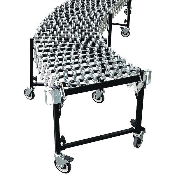 Skate Wheel Conveyor, 24 ft L, 26 3/4 in W, 200 lb/ft Max Load Capacity